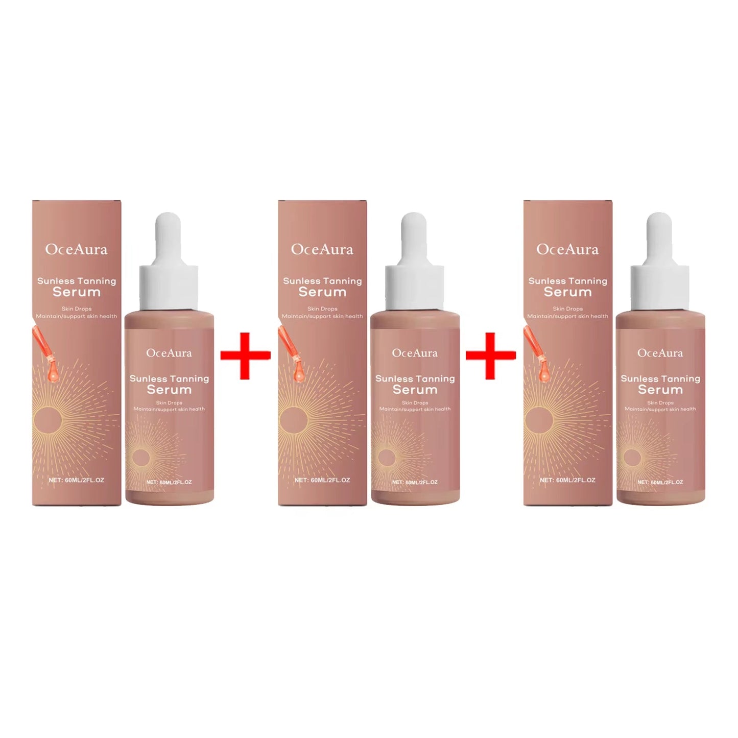 Herbal Sunless Tanning Lotion Serum Promote Melanin Production Natural Bronzer Darker against Sunburn Self Tanner Drops Liquid