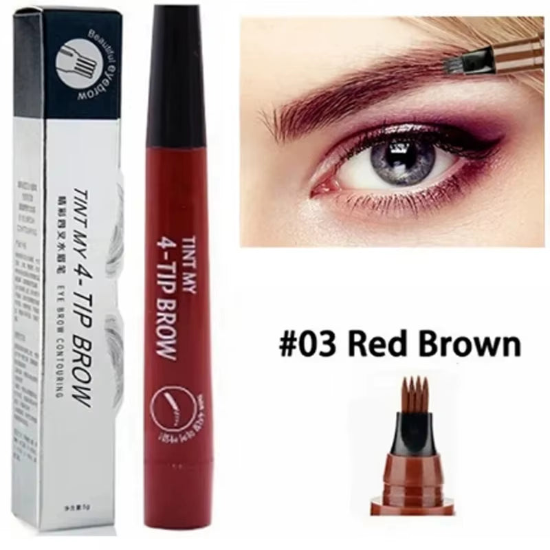 GlamDefine™ 4-in-1 Precision Makeup Pen – Eyeliner, Eyebrow, Contour & Lip Liner in One Long-Lasting Waterproof Tool