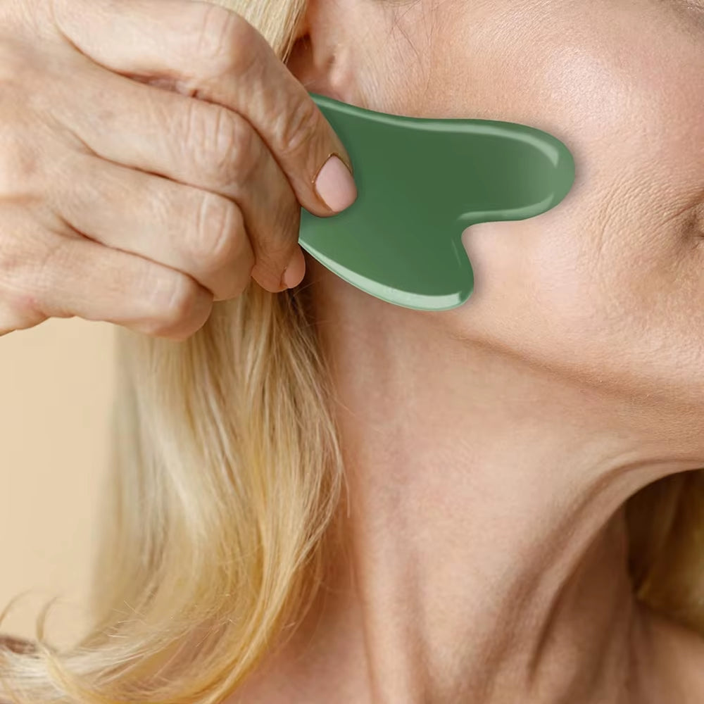 Gua Sha Scraping Massage Tool Natural Resin Guasha Tool Massage Tools Set for Face Back & Neck Release Reduce Muscle Pain