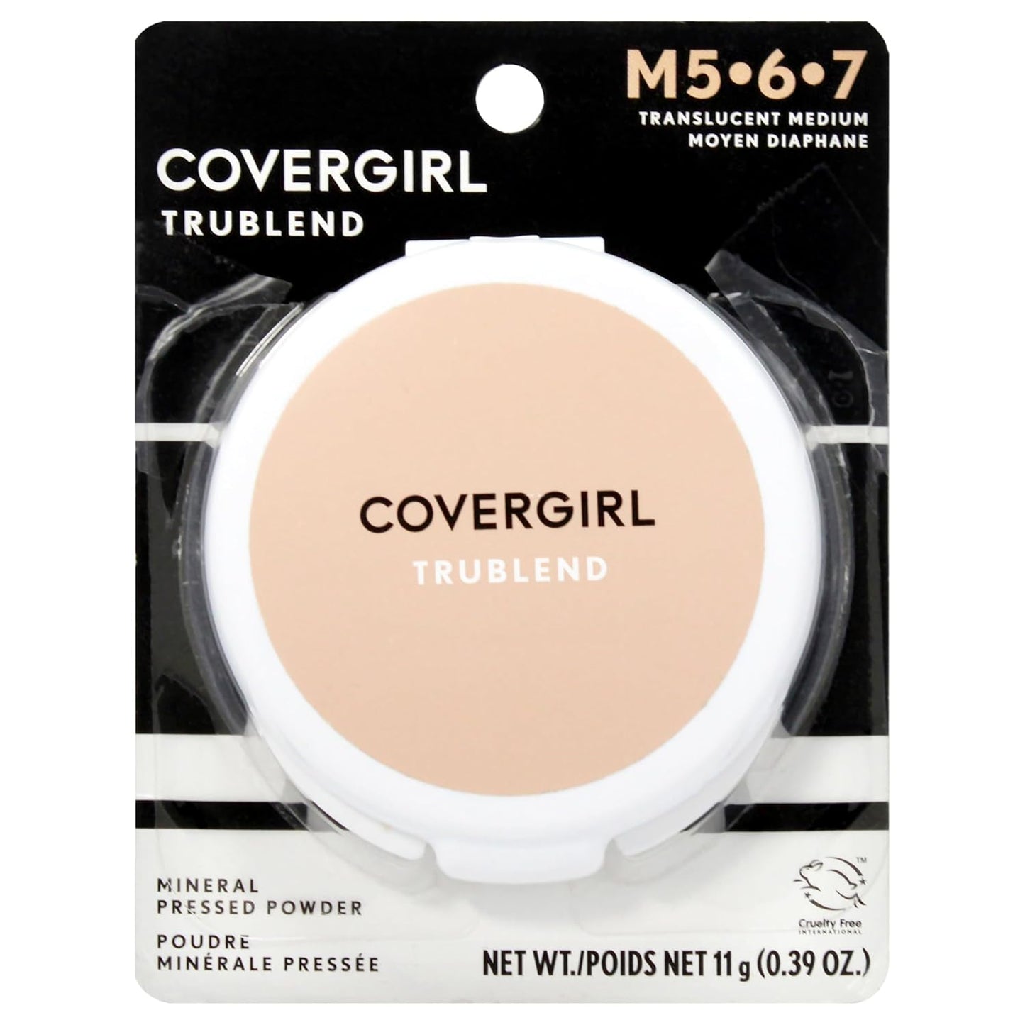Trublend Pressed Powder, 004 Translucent Medium , 0.39 Ounce (Pack of 1)